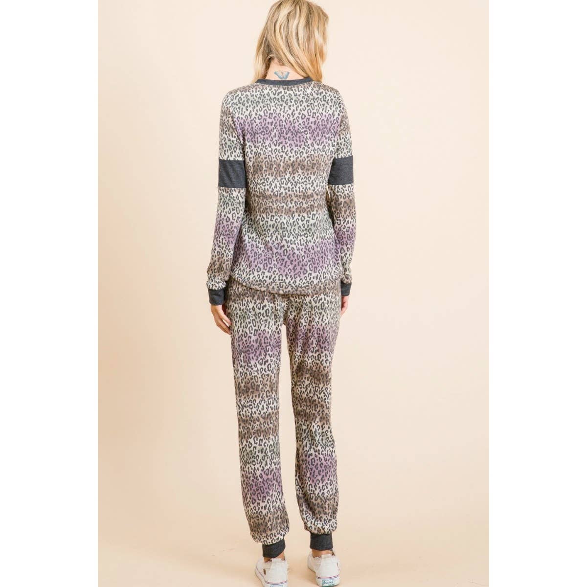 Tie Dye Mix Animal Print Pant Set