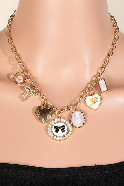 Assorted Charms Chain Necklace