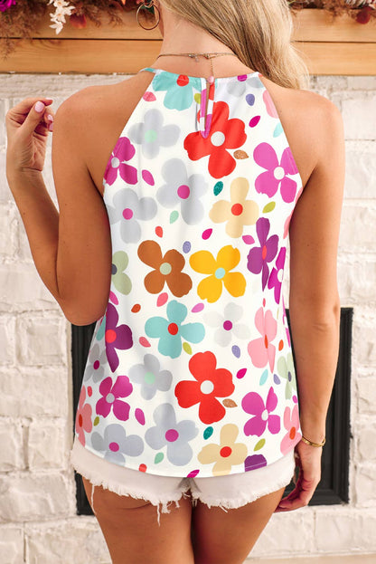 Women Casual Multicolor Floral Print Top
