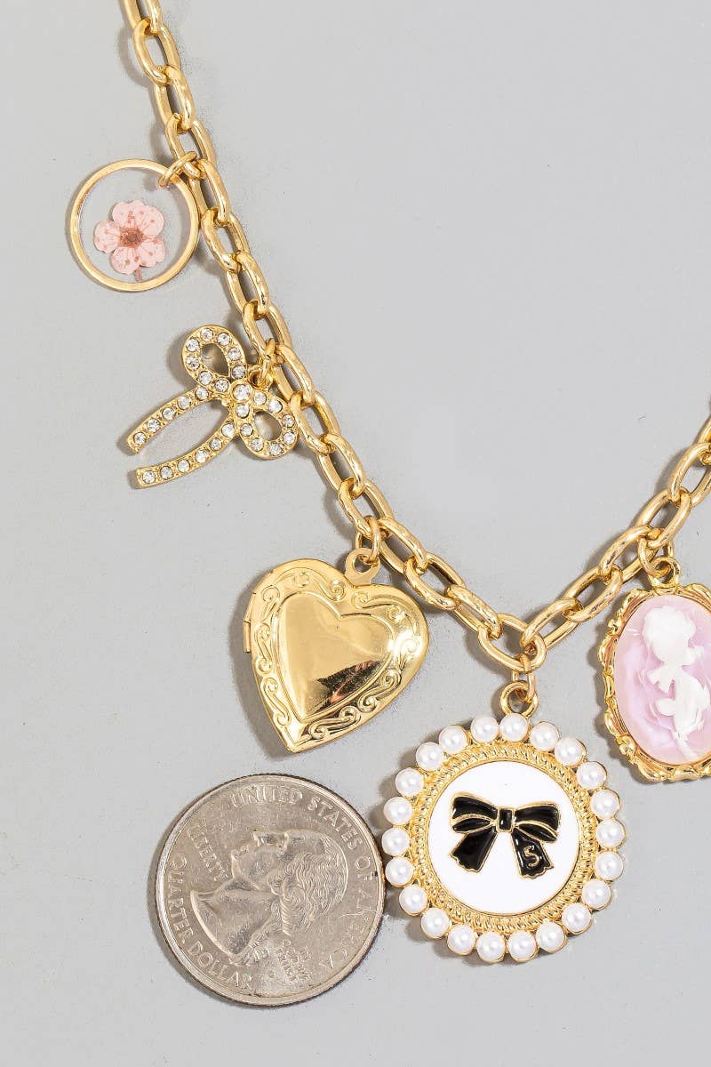 Assorted Charms Chain Necklace