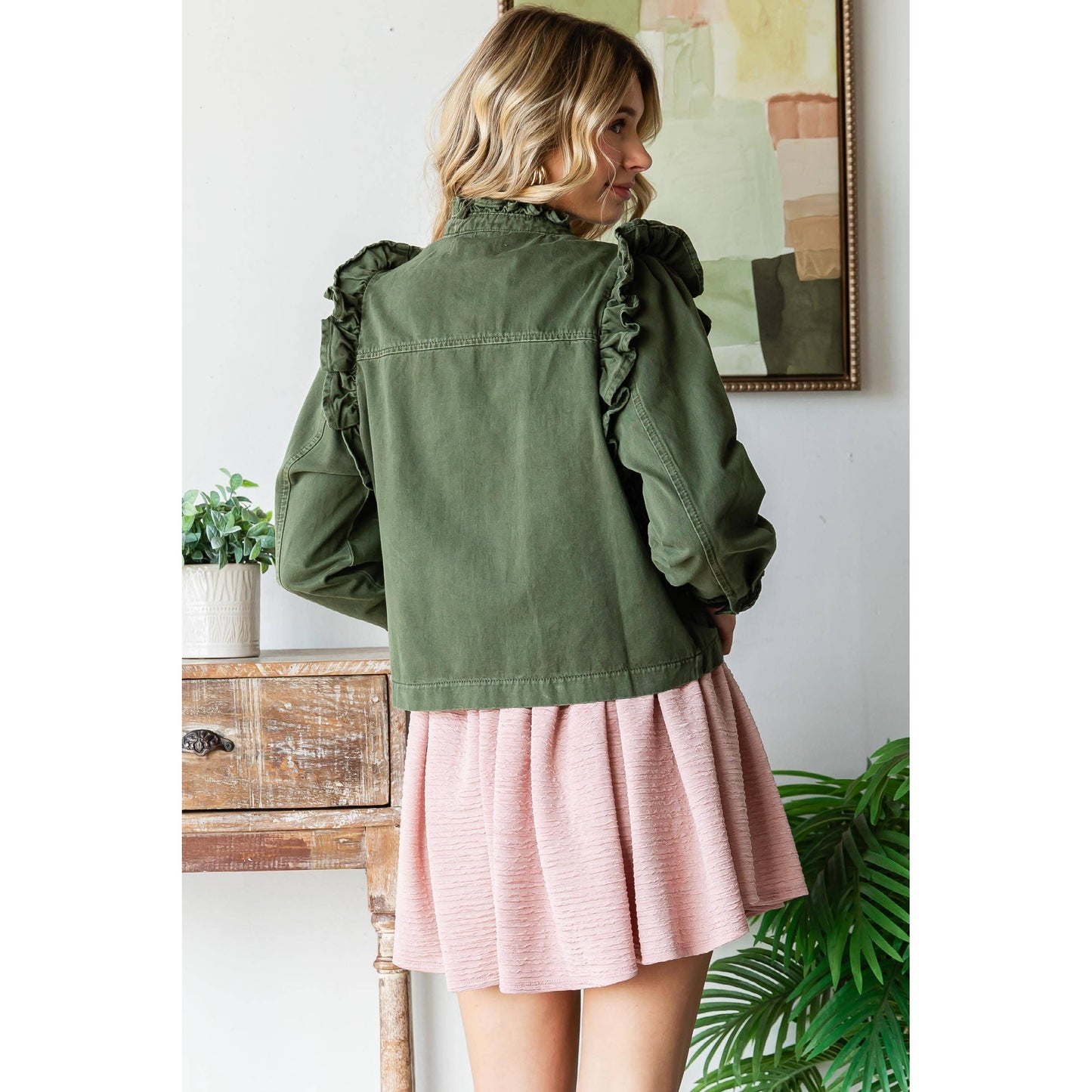 Ruffle Detail Jacket