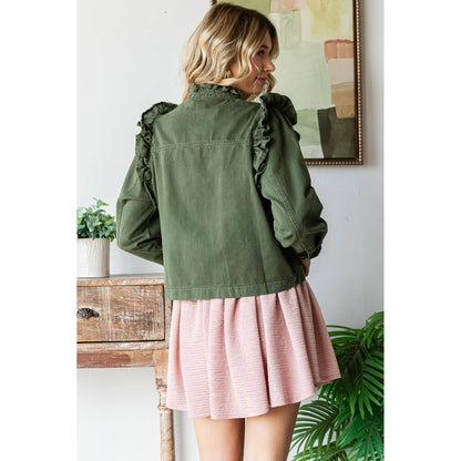 Ruffle Detail Jacket